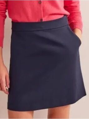 Boden Navy Mini Skirt with Pockets